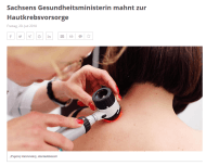 Sachsens Gesundheits­ministerin mahnt zur Hautkrebsvorsorge
